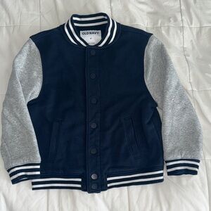 Old Navy Blue and Gray Varsity Jacket